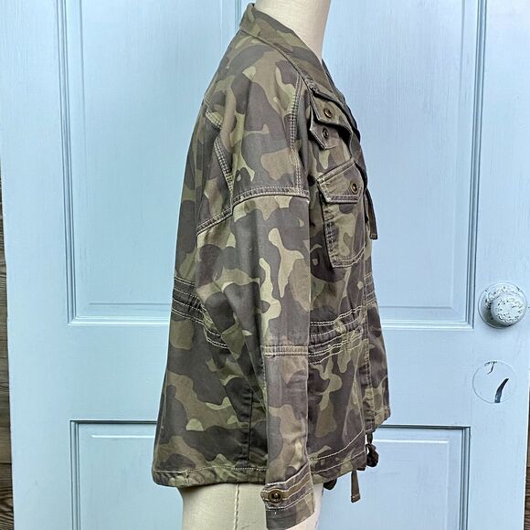 Marrakech Camo Utility Jacket for Anthropologie Military Green Size X-Small - Picture 8 of 11